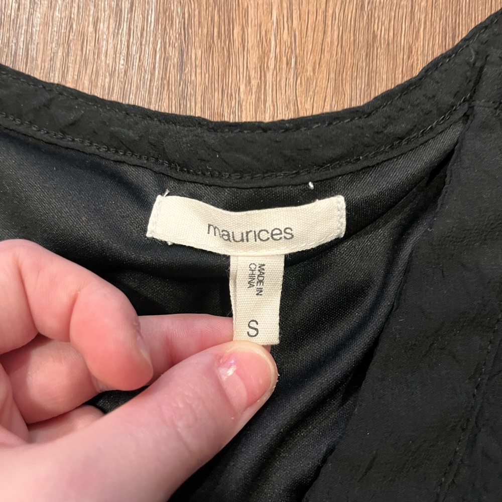 Maurices Elegant Black Blouse